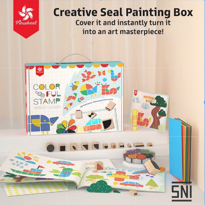 Pinwheel Colorful Stamp Set Stempel Warna Anak Mainan Edukasi Seni Bertingkat 3 Tahun Ke Atas