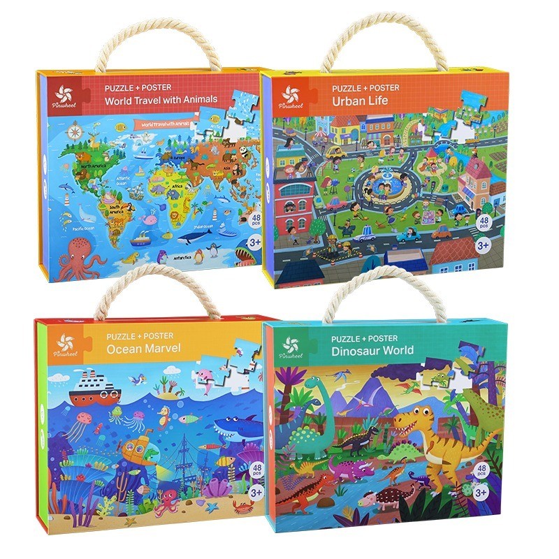 pinwheel Puzzle Kidsmile 48 Pcs Puzzle Anak Puzzle Mainan Edukasi Anak Puzzle Kayu Jigsaw puzzle