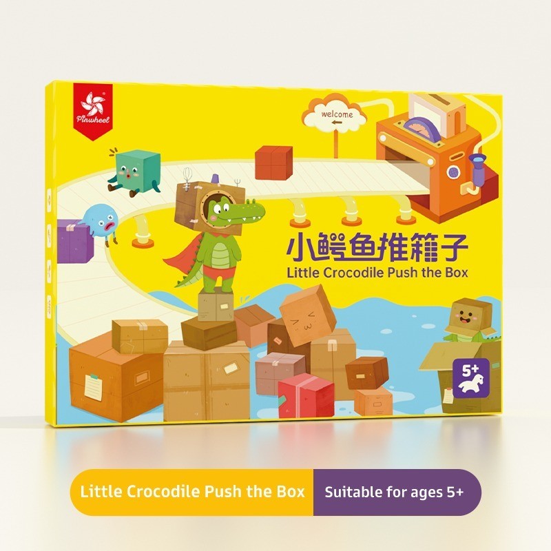 Pinwheel Little Crocodile Push the Box Mainan Edukasi Anak