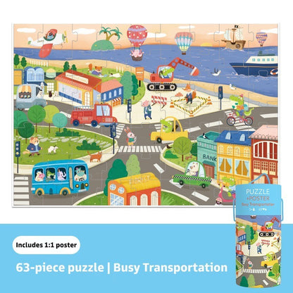 Pinwheel Jigsaw Puzzle 63 Celengan Edukasi Anak Latih Fokus Pengamatan Kreativitas 3 Tahun Ke Atas