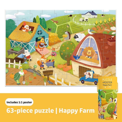 Pinwheel Jigsaw Puzzle 63 Celengan Edukasi Anak Latih Fokus Pengamatan Kreativitas 3 Tahun Ke Atas
