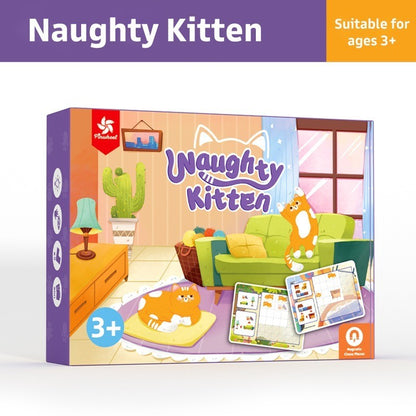 Pinwheel Naughty Kitten Logic Game Spatial Reasoning Toys Mainan Edukasi Anak