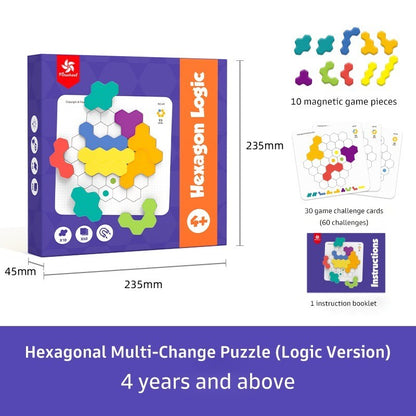 Pinwheel Hexagonal Logic & Make It 6 Logic Games Mathematical Operation Mainan Edukasi Anak