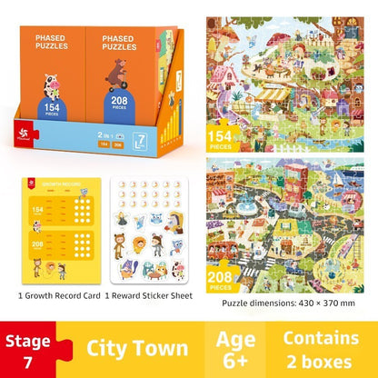 Pinwheel Phased Puzzle Anak Bertingkat Edukasi Melatih Fokus Motorik Halus Usia 1.5 Tahun Ke Atas