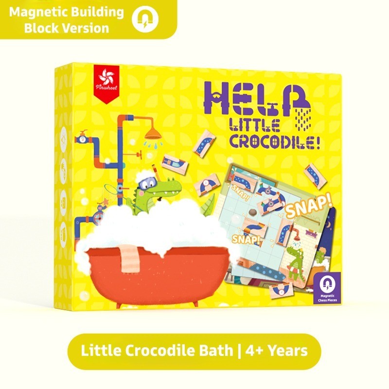 Pinwheel Help Little Crocodile Permainan Logika Buaya Mandi Mainan Edukasi Anak Usia 3 Tahun Ke Atas