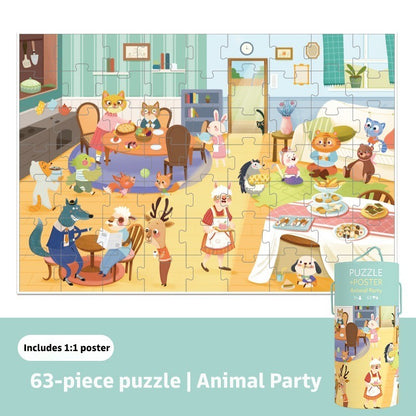 Pinwheel Jigsaw Puzzle 63 Celengan Edukasi Anak Latih Fokus Pengamatan Kreativitas 3 Tahun Ke Atas
