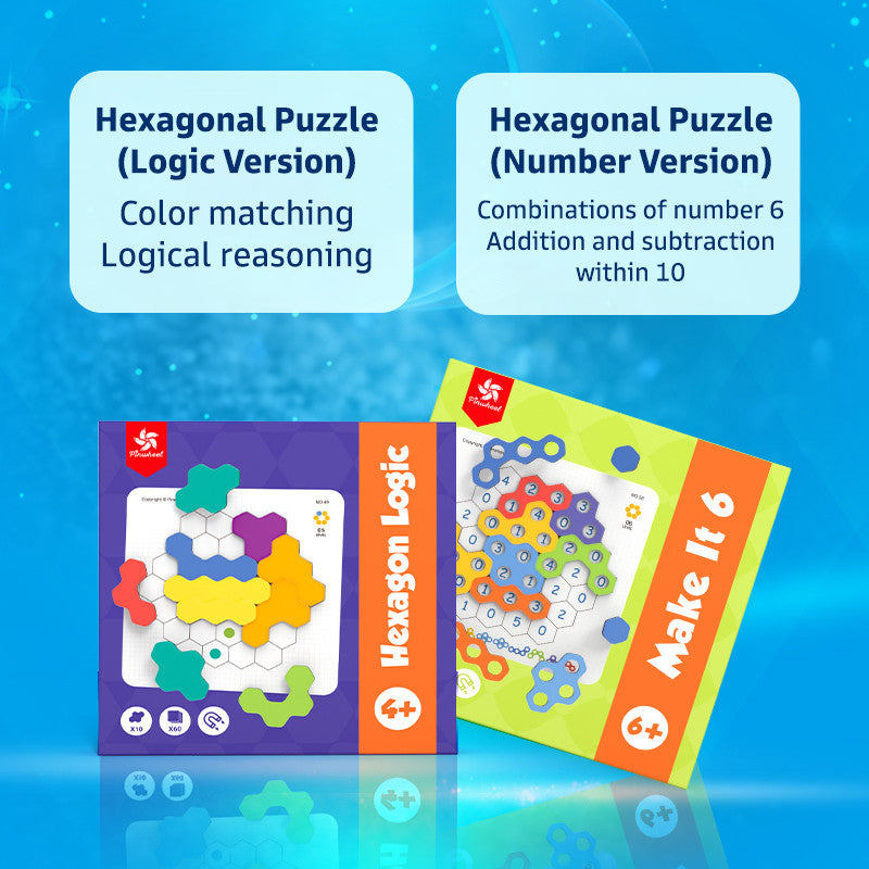 Pinwheel Hexagonal Logic & Make It 6 Logic Games Mathematical Operation Mainan Edukasi Anak