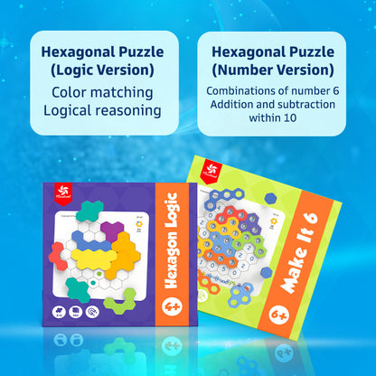 Pinwheel Hexagonal Logic & Make It 6 Logic Games Mathematical Operation Mainan Edukasi Anak