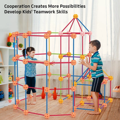 Pinwheel Little Architect Fort Building Kit Mainan Edukasi STEM Bangunan Kastil DIY Anak Usia3