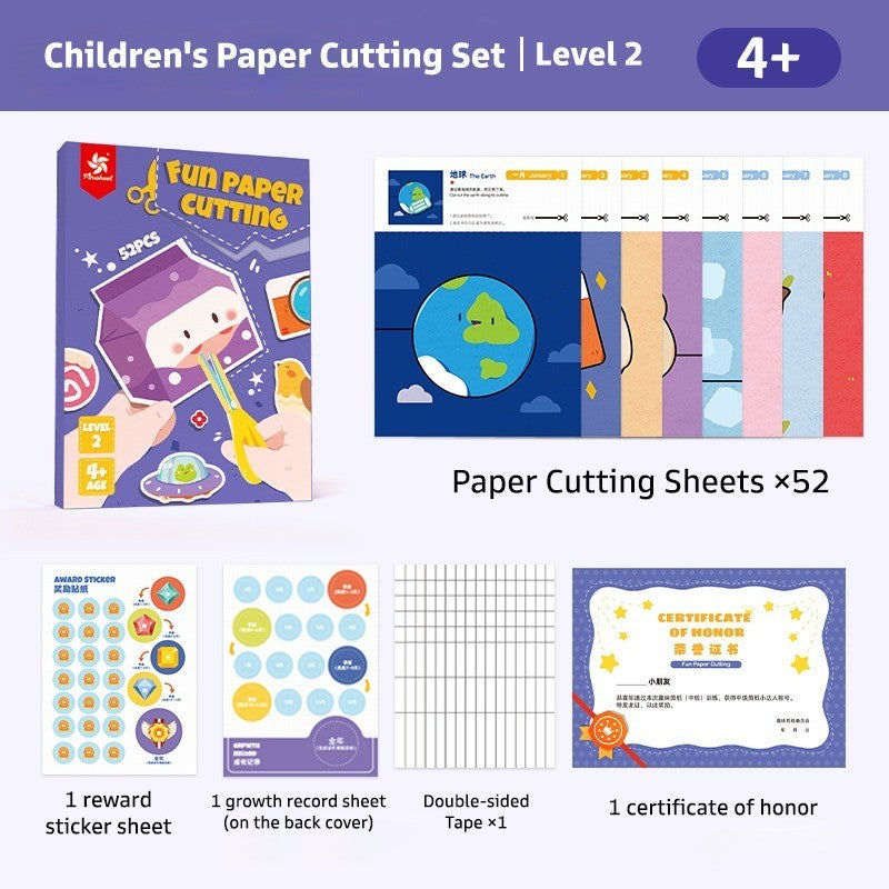 Pinwheel Fun Paper Cutting Mainan DIY Edukasi Gunting Kertas Anak 3 Tahun Ke Atas Latihan Motorik