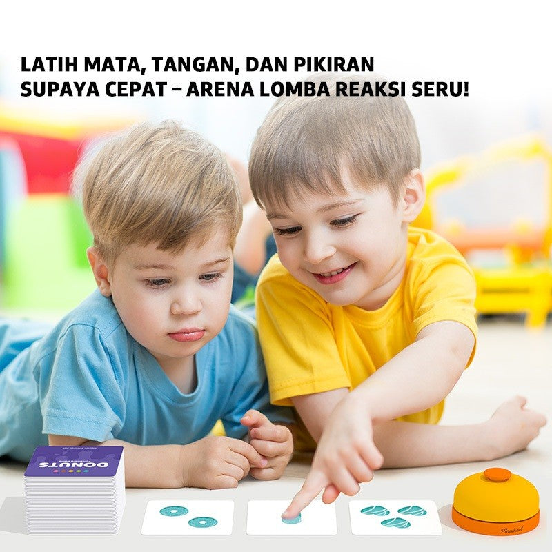 Pinwheel Donat board Game Fokus Mainan Meja Anak Edukatif Interaksi Orang Tua Mainan Latihan Fokus