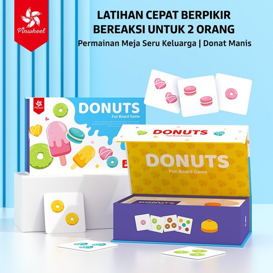 Pinwheel Donat board Game Fokus Mainan Meja Anak Edukatif Interaksi Orang Tua Mainan Latihan Fokus