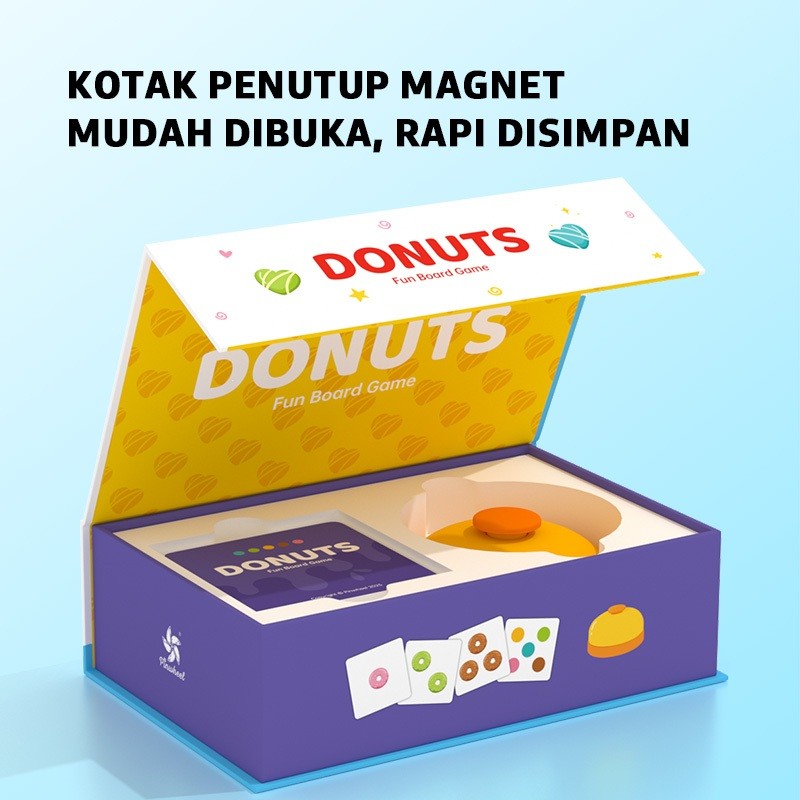 Pinwheel Donat board Game Fokus Mainan Meja Anak Edukatif Interaksi Orang Tua Mainan Latihan Fokus