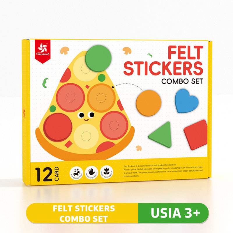 Pinwheel Felt Sticker DIY Mainan Edukasi Montessori Busa Lembut Kreatif Anak 3 Tahun Ke Atas