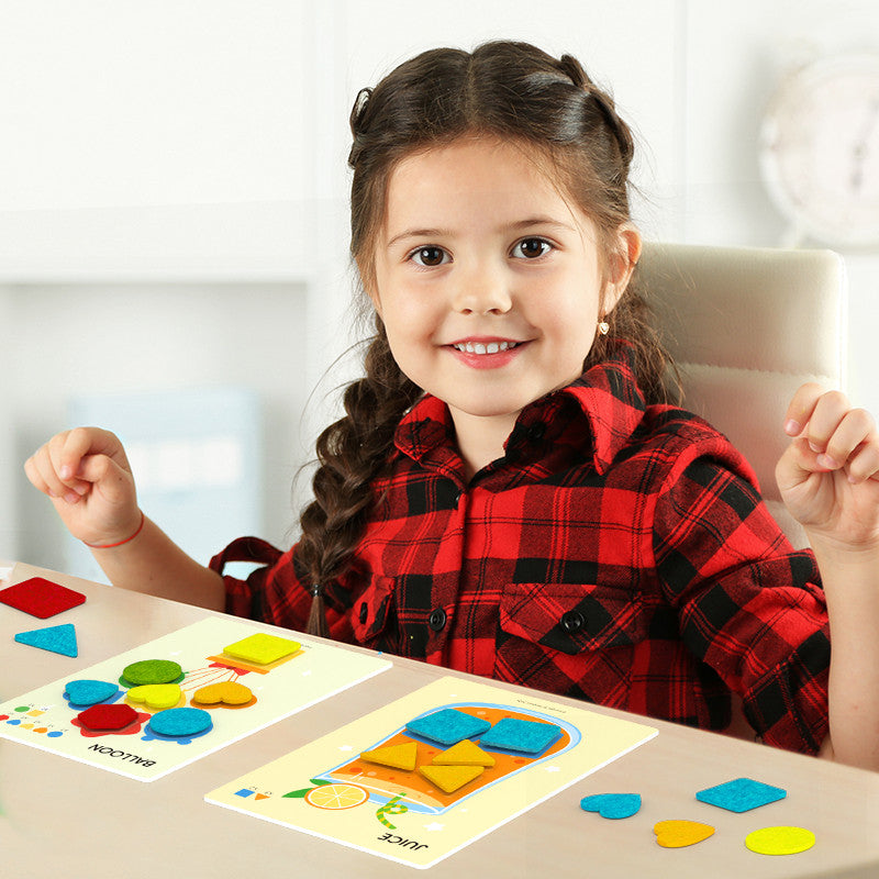 Pinwheel Felt Sticker DIY Mainan Edukasi Montessori Busa Lembut Kreatif Anak 3 Tahun Ke Atas