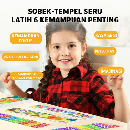 Pinwheel Diamond Sticker DIY Mainan Edukasi Seni Stiker Berlian 3D Anak 3 Tahun Hadiah Kreatif