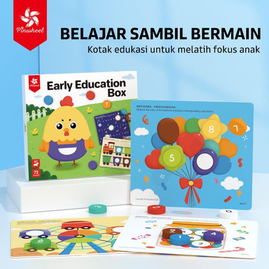 Pinwheel Early Education Box Mainan Montessori Anak 2 6 Tahun Latihan Kognitif Motorik Sensori