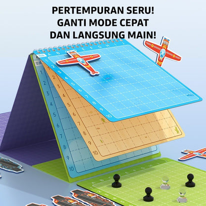 Pinwheel Sea Land Air Warfare Mainan Edukatif Anak Usia 3+ 2 Orang Latih Logika Interaksi Orang Tua