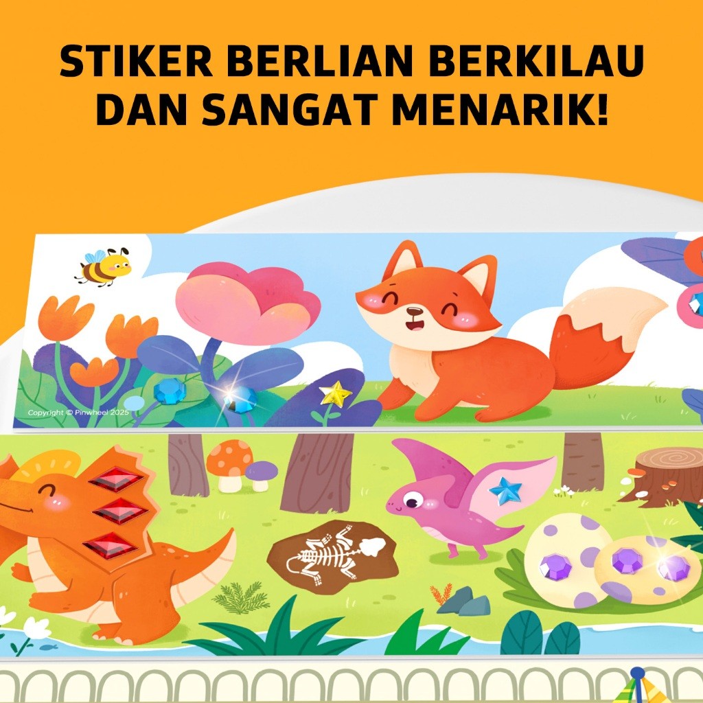 Pinwheel Diamond Sticker DIY Mainan Edukasi Seni Stiker Berlian 3D Anak 3 Tahun Hadiah Kreatif