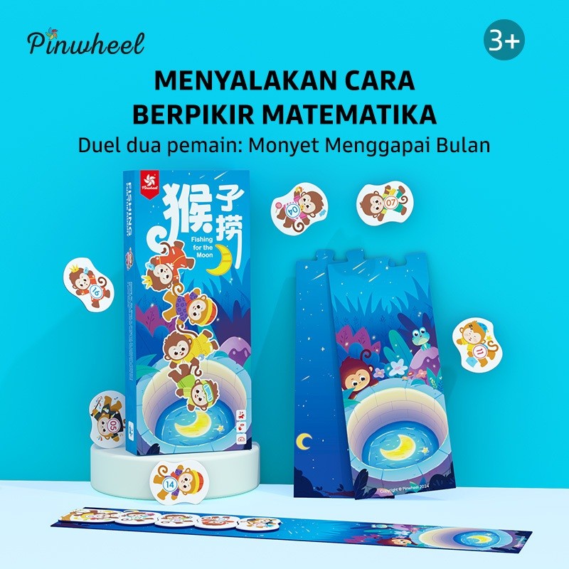 PinwheelToys Monkey Fishing for the Moon – Mainan Edukasi Anak Interaktif untuk Latih Logika & Fokus