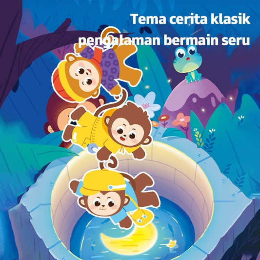 PinwheelToys Monkey Fishing for the Moon – Mainan Edukasi Anak Interaktif untuk Latih Logika & Fokus