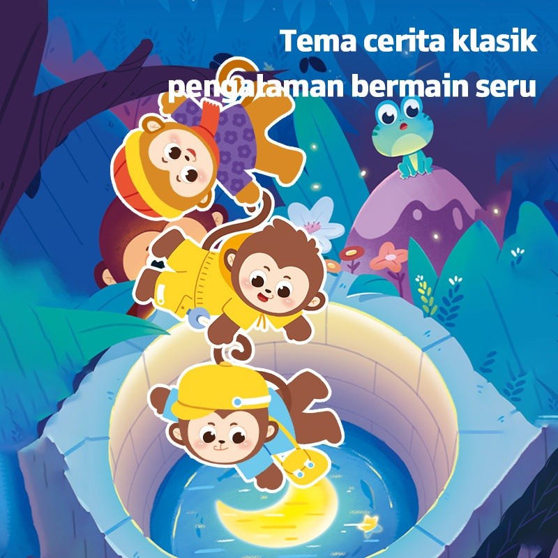 PinwheelToys Monkey Fishing for the Moon – Mainan Edukasi Anak Interaktif untuk Latih Logika & Fokus