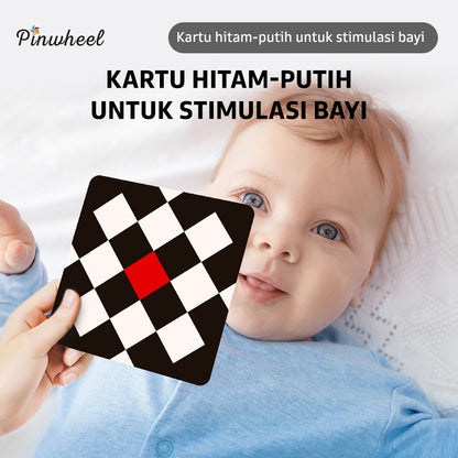 Pinwheel Baby Visual Track Card Kartu Edukasi Bayi Latihan Penglihatan Stimulasi Visual Untuk Bayi