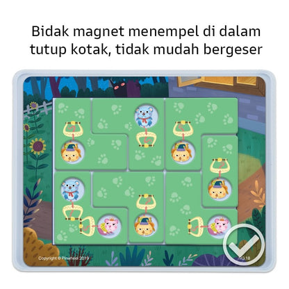 Pinwheel run little mouse Permainan Tikus Lari Seru untuk Anak Asah Logika Bidak Magnet Portable