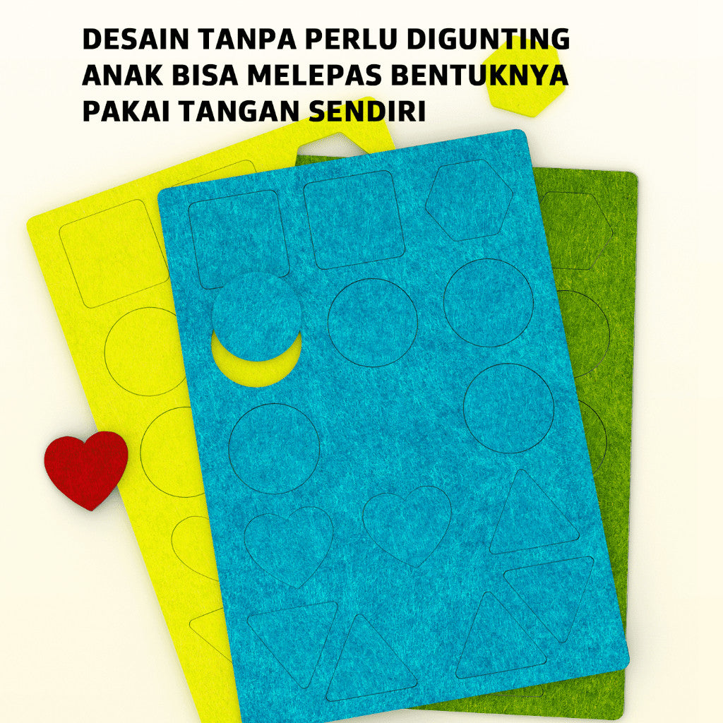 Pinwheel Felt Sticker DIY Mainan Edukasi Montessori Busa Lembut Kreatif Anak 3 Tahun Ke Atas