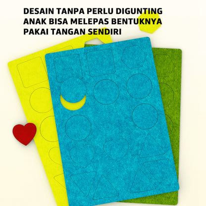 Pinwheel Felt Sticker DIY Mainan Edukasi Montessori Busa Lembut Kreatif Anak 3 Tahun Ke Atas