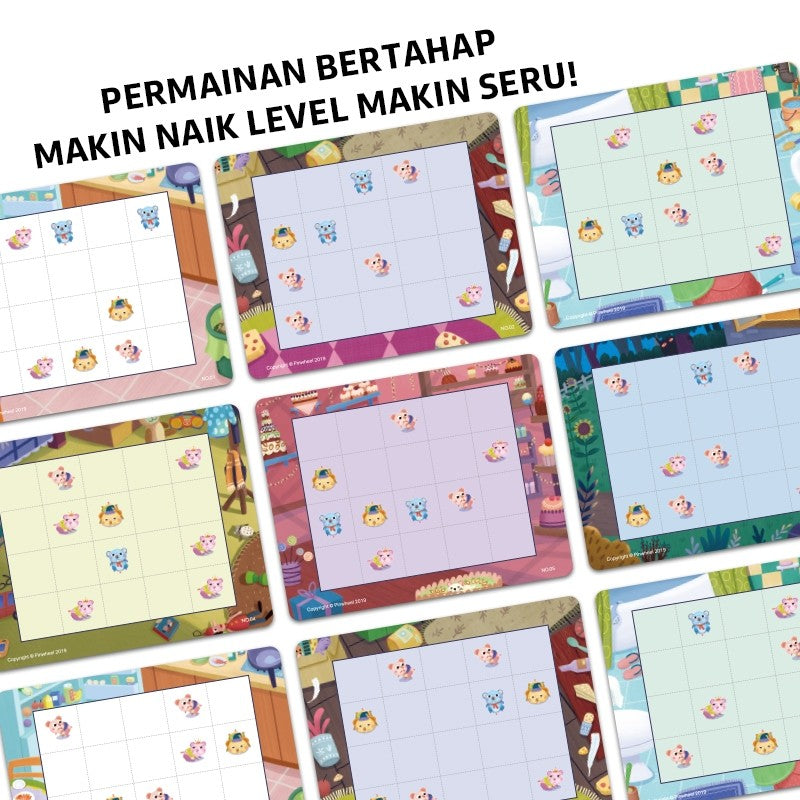 Pinwheel run little mouse Permainan Tikus Lari Seru untuk Anak Asah Logika Bidak Magnet Portable