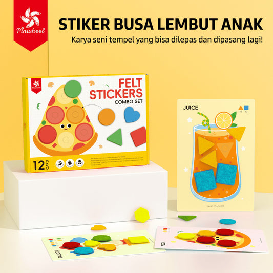 Pinwheel Felt Sticker DIY Mainan Edukasi Montessori Busa Lembut Kreatif Anak 3 Tahun Ke Atas