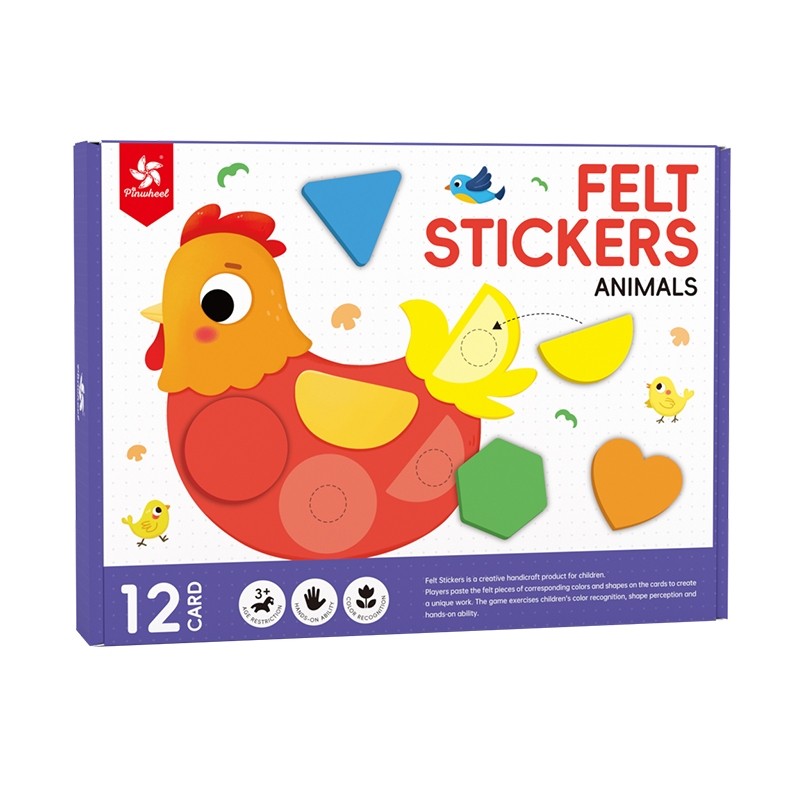 Pinwheel Felt Sticker DIY Mainan Edukasi Montessori Busa Lembut Kreatif Anak 3 Tahun Ke Atas