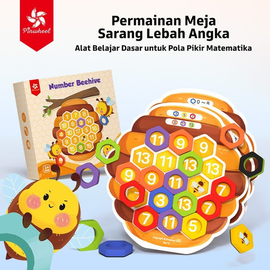 Mainan Magnet Number Beehive Pinwheel Edukasi Matematika Latih Rasa Angka Anak Usia 3 Tahun Ke Atas