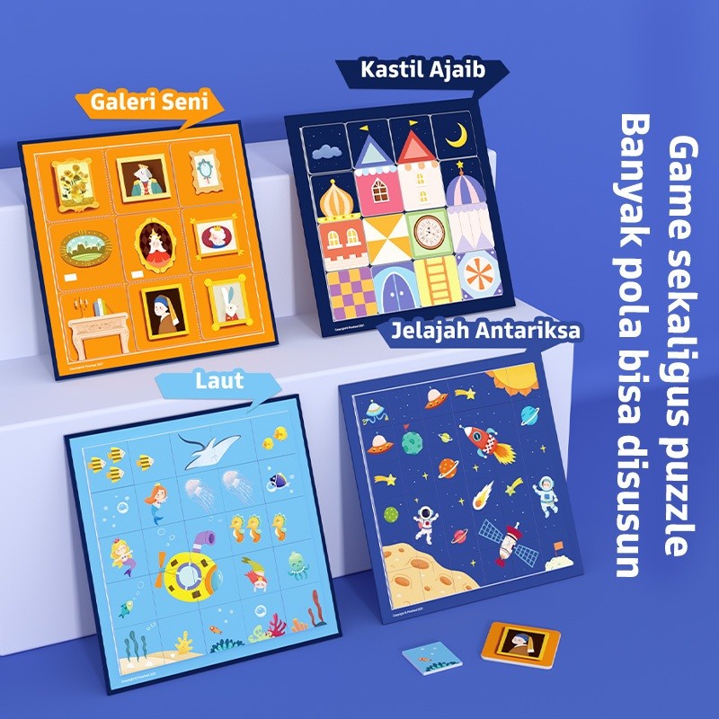 Pinwheel toys Putting Put Permainan Edukatif Anak Usia 6 Tahun Latih Fokus Logika Bidak Magnet