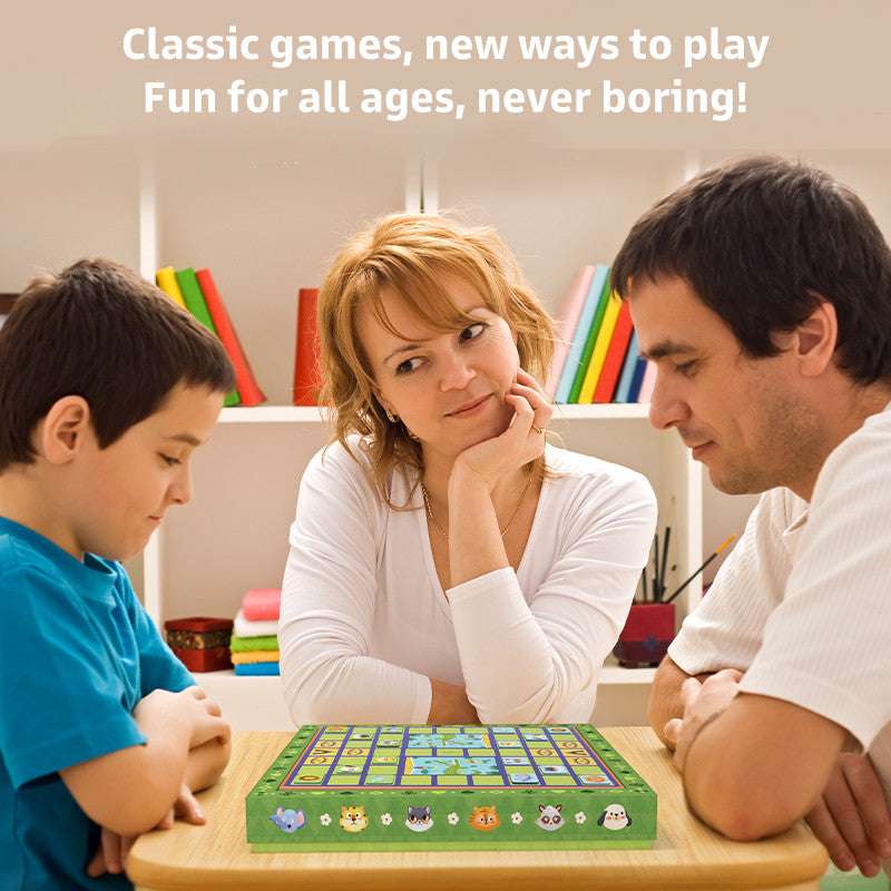 Pinwheel toys Mainan Papan Edukatif Anak (3+) - 10 in 1 Permainan Latihan Logika Fokus & Strategi