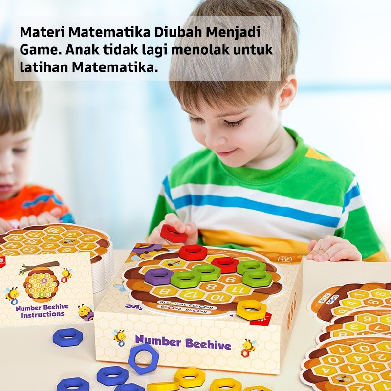 Mainan Magnet Number Beehive Pinwheel Edukasi Matematika Latih Rasa Angka Anak Usia 3 Tahun Ke Atas