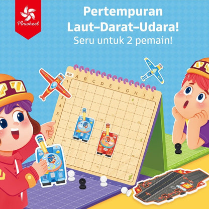 Pinwheel Sea Land Air Warfare Mainan Edukatif Anak Usia 3+ 2 Orang Latih Logika Interaksi Orang Tua