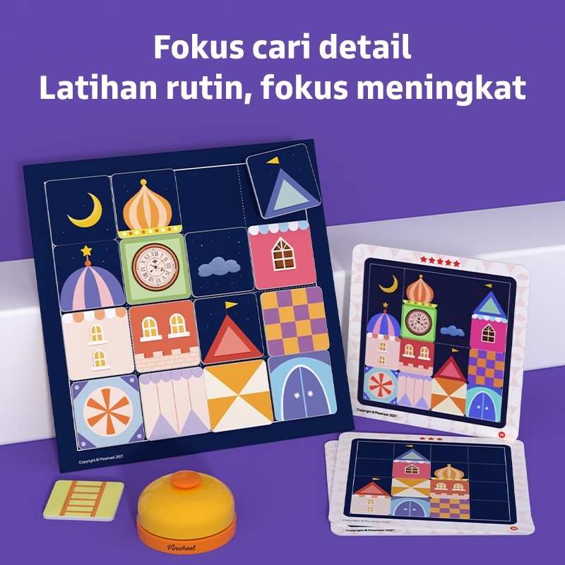 Pinwheel toys Putting Put Permainan Edukatif Anak Usia 6 Tahun Latih Fokus Logika Bidak Magnet