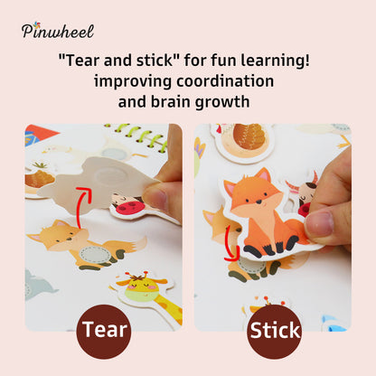 Pinwheel Busy Book Buku Aktivitas Anak 2 Tahun Montessori Mainan Edukasi Balita Velcro Set 2 Buku