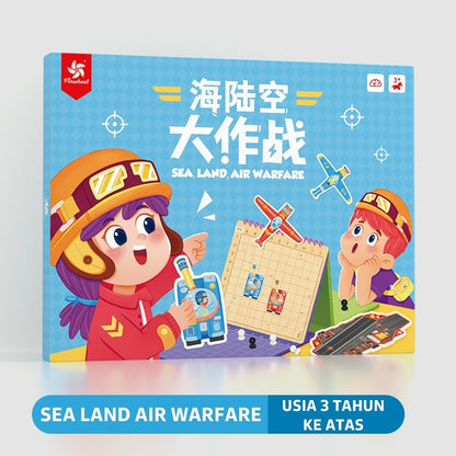 Pinwheel Sea Land Air Warfare Mainan Edukatif Anak Usia 3+ 2 Orang Latih Logika Interaksi Orang Tua
