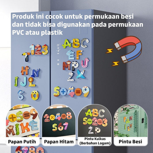 Pinwheel Number & Letter Fridge Magnets Mainan Edukasi Magnet Huruf Angka Kulkas Papan Tulis Anak 3+