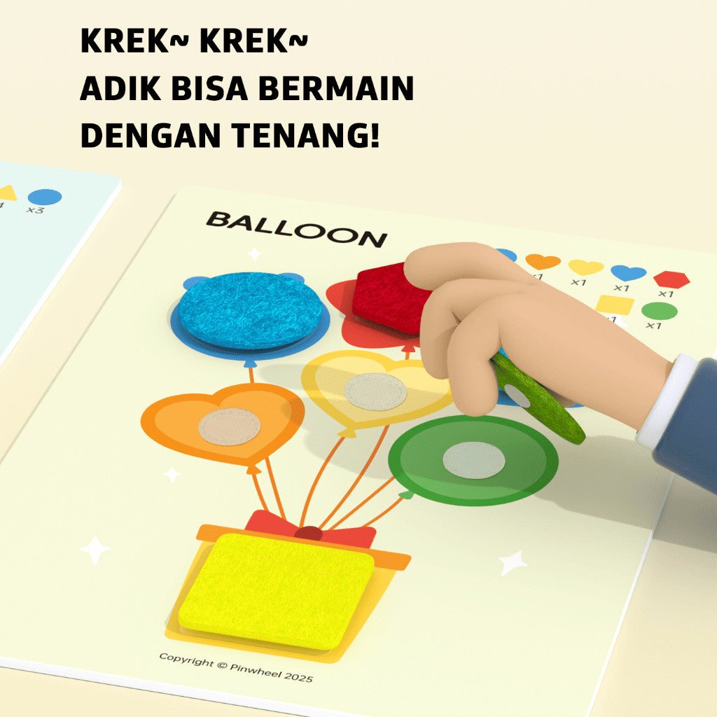 Pinwheel Felt Sticker DIY Mainan Edukasi Montessori Busa Lembut Kreatif Anak 3 Tahun Ke Atas