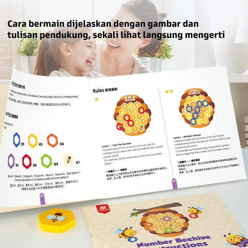Mainan Magnet Number Beehive Pinwheel Edukasi Matematika Latih Rasa Angka Anak Usia 3 Tahun Ke Atas