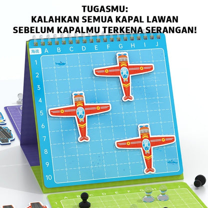 Pinwheel Sea Land Air Warfare Mainan Edukatif Anak Usia 3+ 2 Orang Latih Logika Interaksi Orang Tua