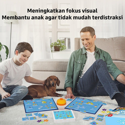 Pinwheel toys Putting Put Permainan Edukatif Anak Usia 6 Tahun Latih Fokus Logika Bidak Magnet