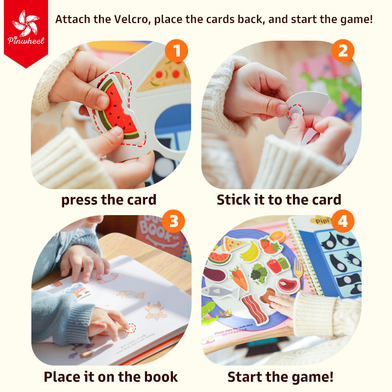 Pinwheel Busy Book Buku Aktivitas Anak 2 Tahun Montessori Mainan Edukasi Balita Velcro Set 2 Buku
