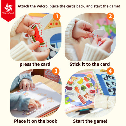 Pinwheel Busy Book Buku Aktivitas Anak 2 Tahun Montessori Mainan Edukasi Balita Velcro Set 2 Buku