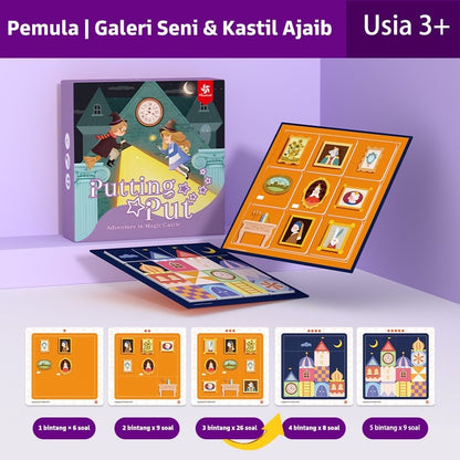 Pinwheel toys Putting Put Permainan Edukatif Anak Usia 6 Tahun Latih Fokus Logika Bidak Magnet