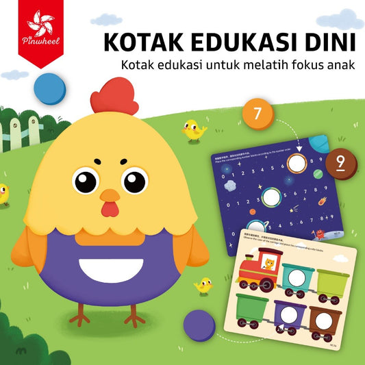 Pinwheel Early Education Box Mainan Montessori Anak 2 6 Tahun Latihan Kognitif Motorik Sensori
